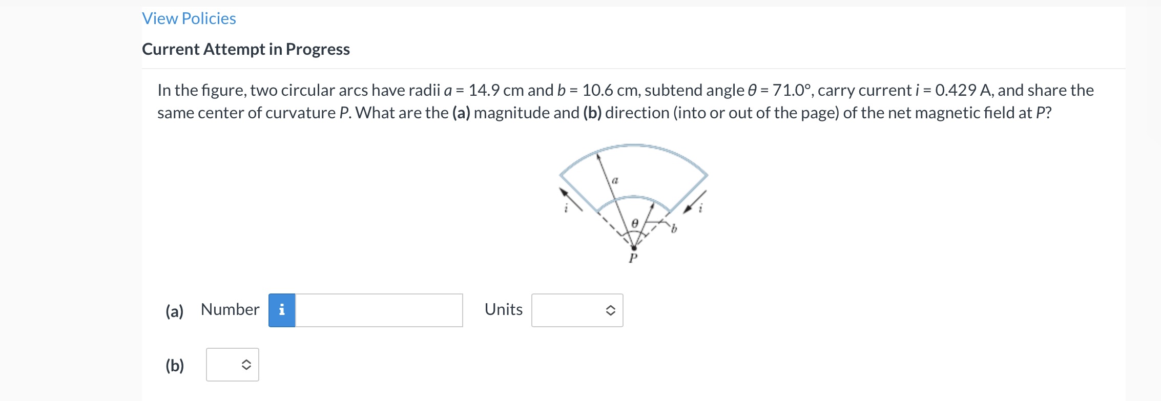 View Policies Current Attempt in Progress In the figure, two circular