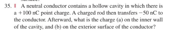 the closed surface that surrounds the conductor?\f35. || A neutral conductor contains