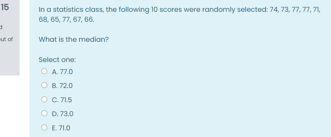 68, 65, 77, 67, 66 out of What is the standard deviation?