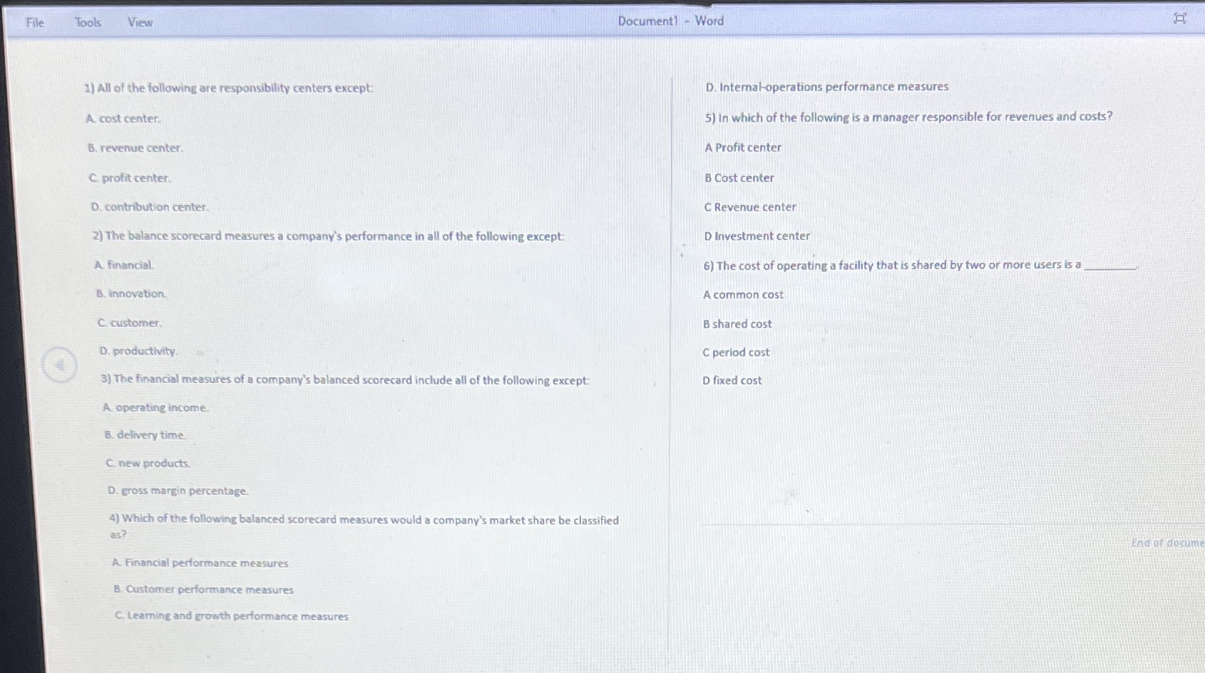 Please answer all questions and provide explanations please File Tools View Document1