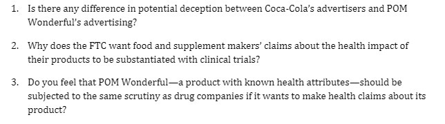  1. is there any difference in potential deoeption between Coca-Cola's advertisers