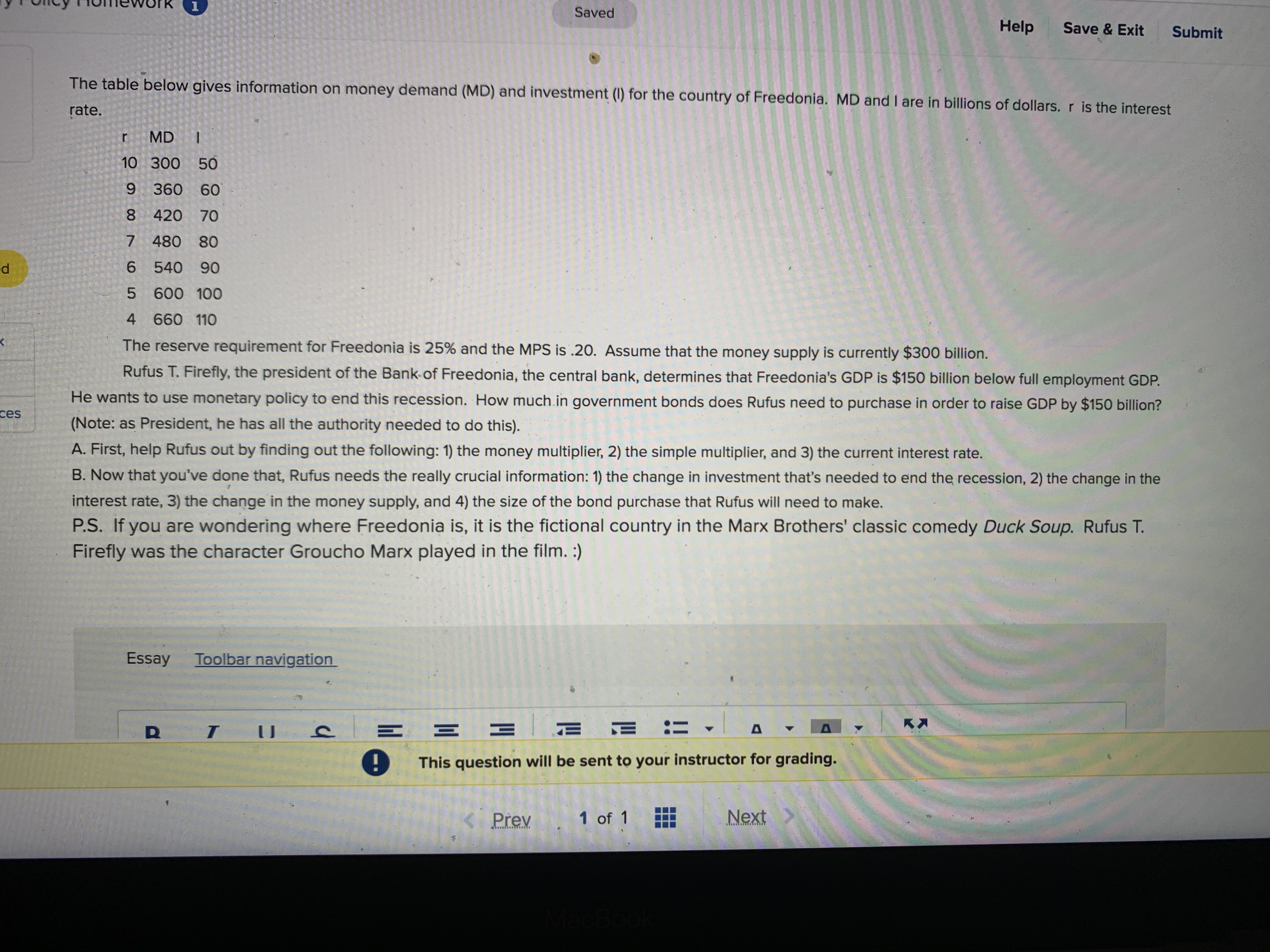  Saved Help Save & Exit Submit The table below gives information