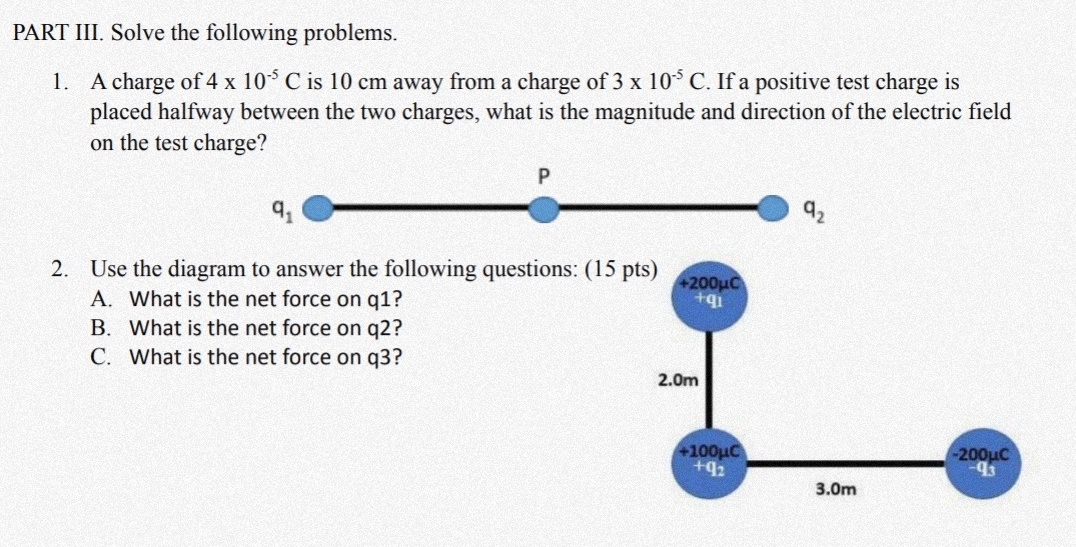 Solve the following problems. Also give the direction (counter clockwise convention). Also