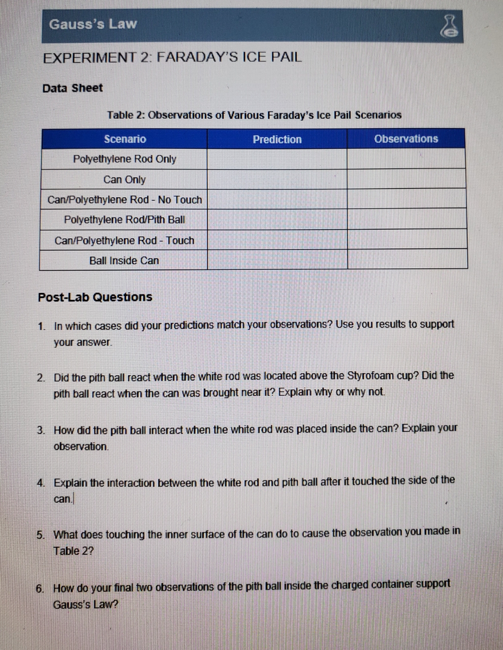 If you can help me with this experiment it will be of