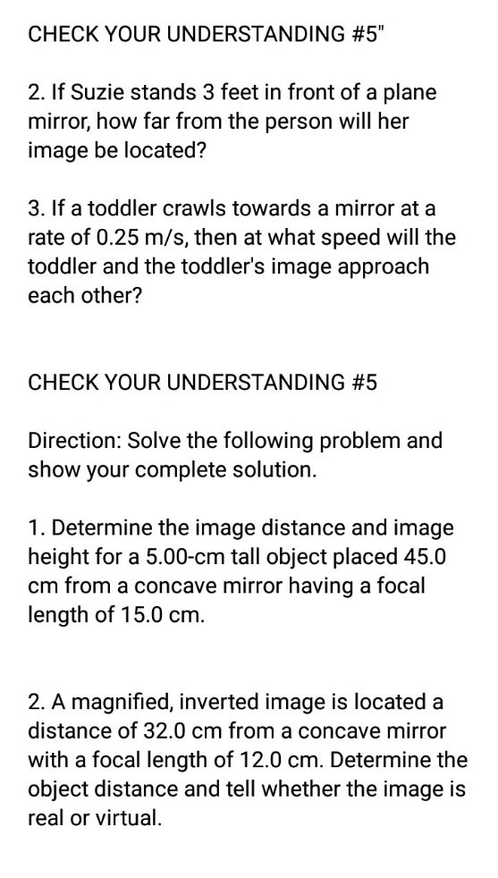 general physics 2 CHECK YOUR UNDERSTANDING #5" 2. If Suzie stands 3