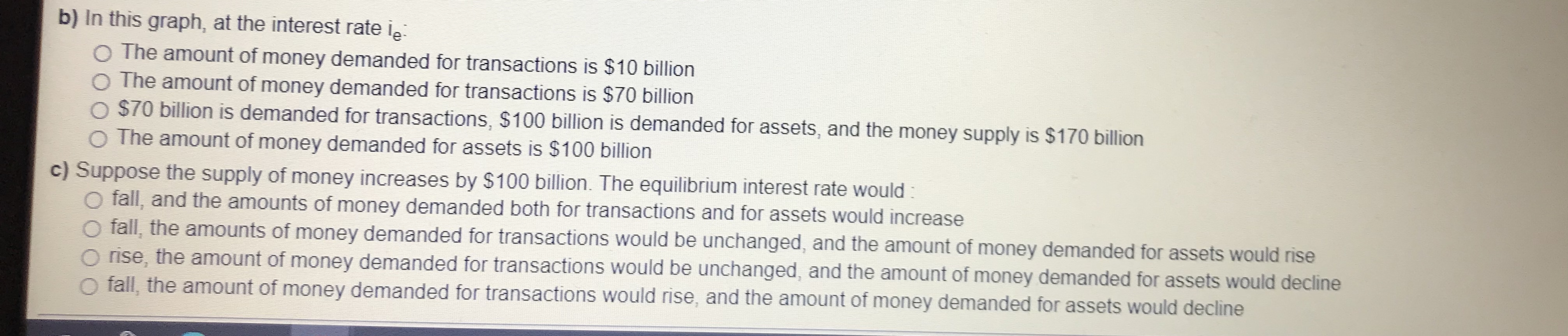 and the equilibrium interest rate. Total Demand For Money Line 7.5 Rate
