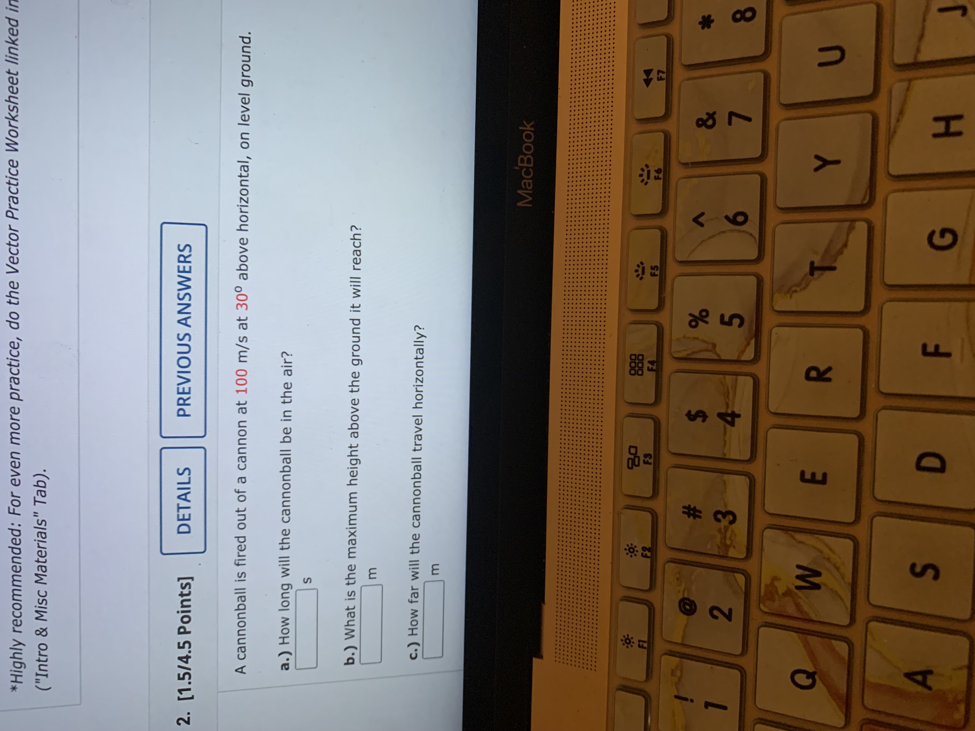 vectors: (important!*) For each of the vectors below, I.) do a rough