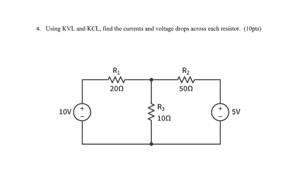 each, use Kirchhoff's Current Law to fill in the value of the