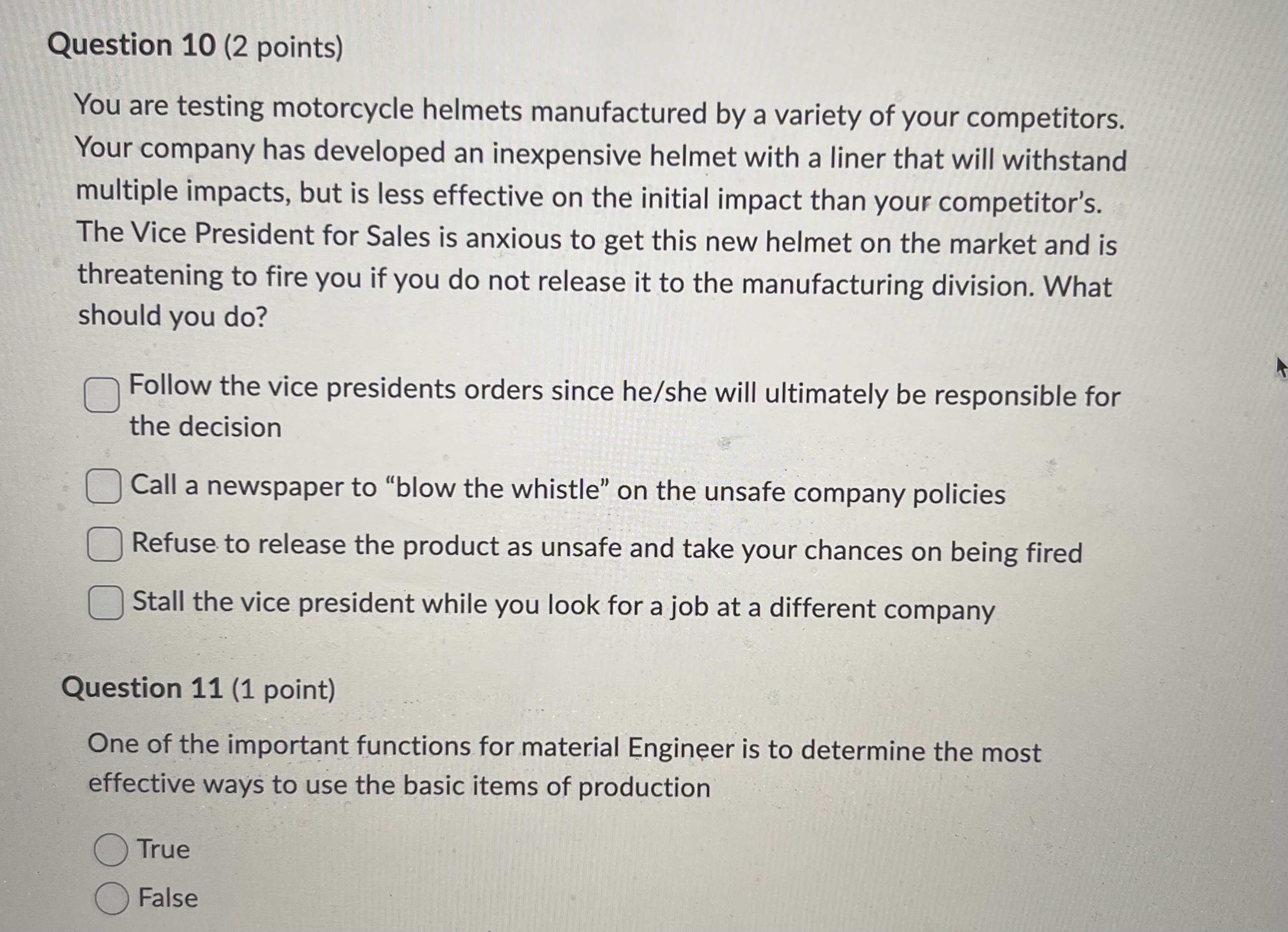 with a liner that will withstand multiple impacts, but is less effective