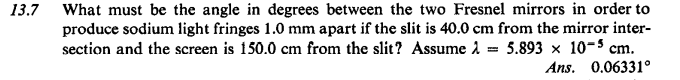 must one go to measure the fringe separation and find it to