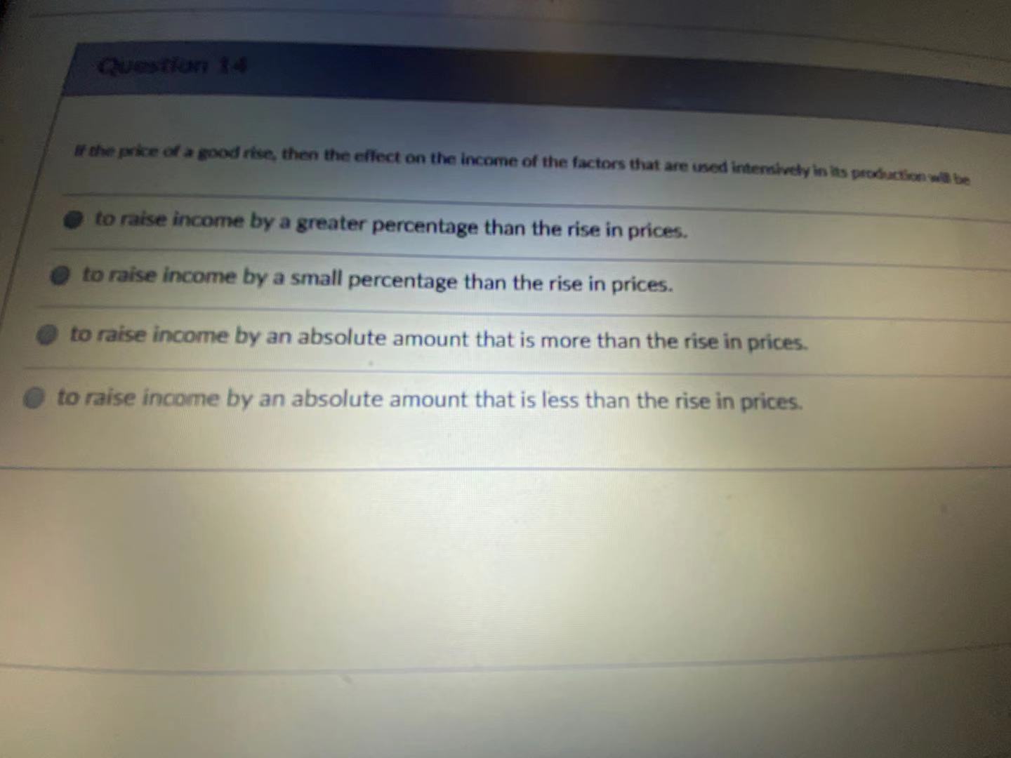 Increase) (Increase, Don't Increase)Given the following strategy profile and payoff matrix, what's
