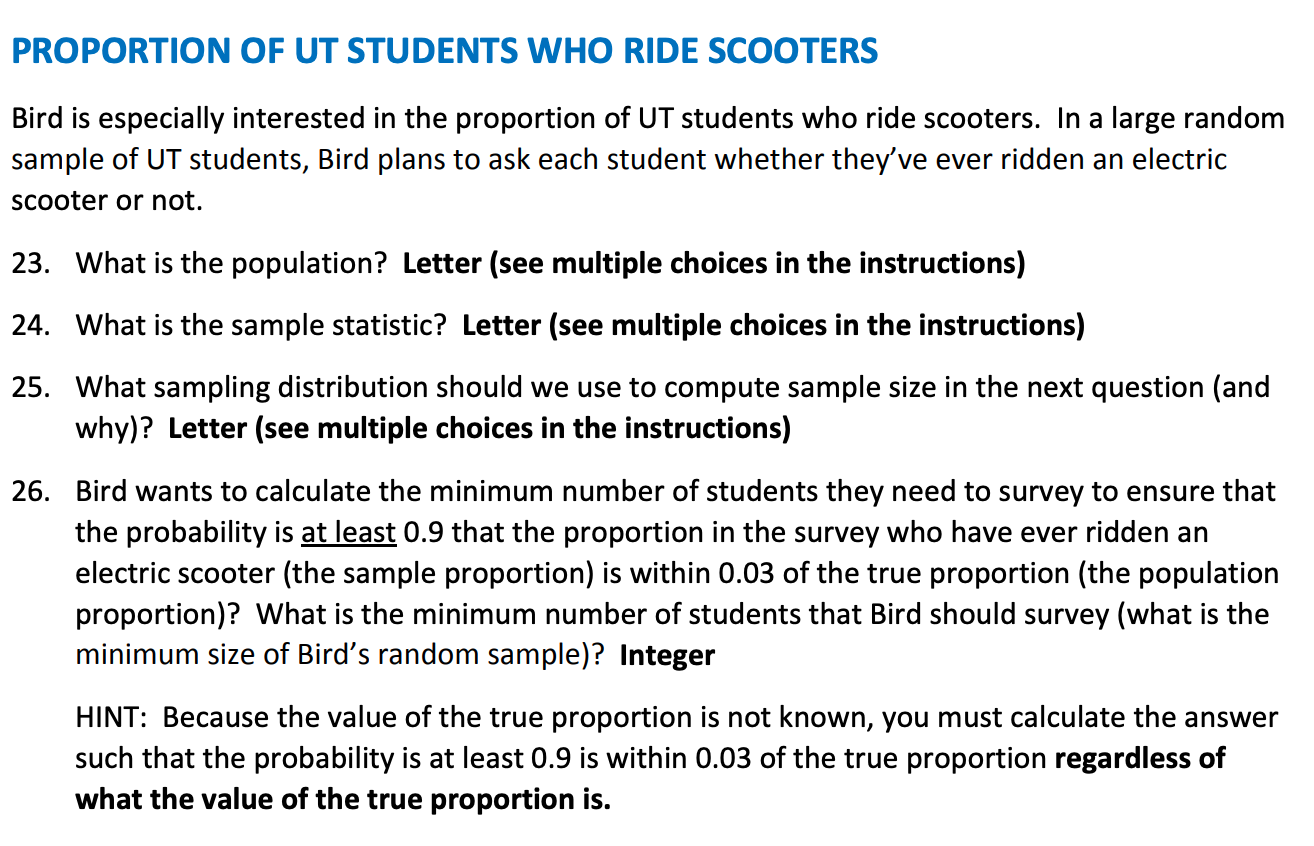 to ask each student whether they've ever ridden an electric scooter or