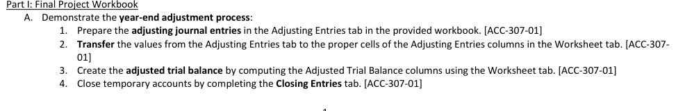 1. Prepare the adjusting journal entries in the Adjusting Entries tab in