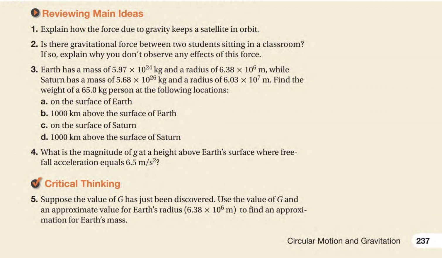 .Reviewing Main Ideas 1 . Explain how the force due to