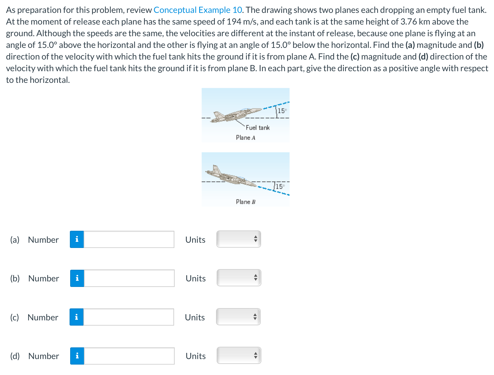 drawing shows two planes each dropping an empty fuel tank. At the