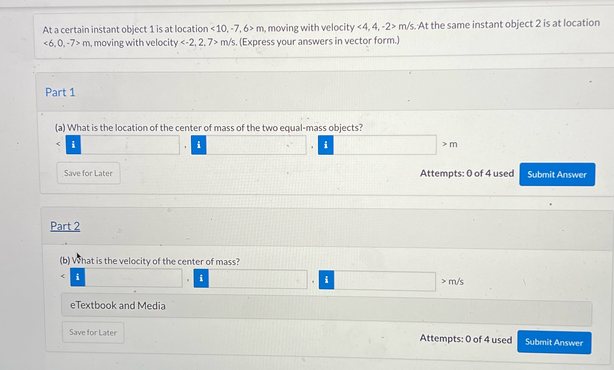  At a certain instant object 1 is at location m, moving