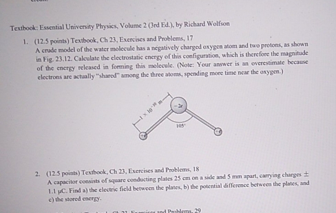 engineering Textbook: Essential University Physics, Volume 2 (3rd Ed.), by Richard Wolfson