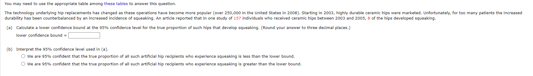 100(1 - @)% confidence interval for the mean / of a normal