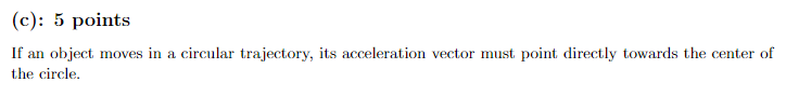  Hi, please help me answer the following True/False questions: Problem 5