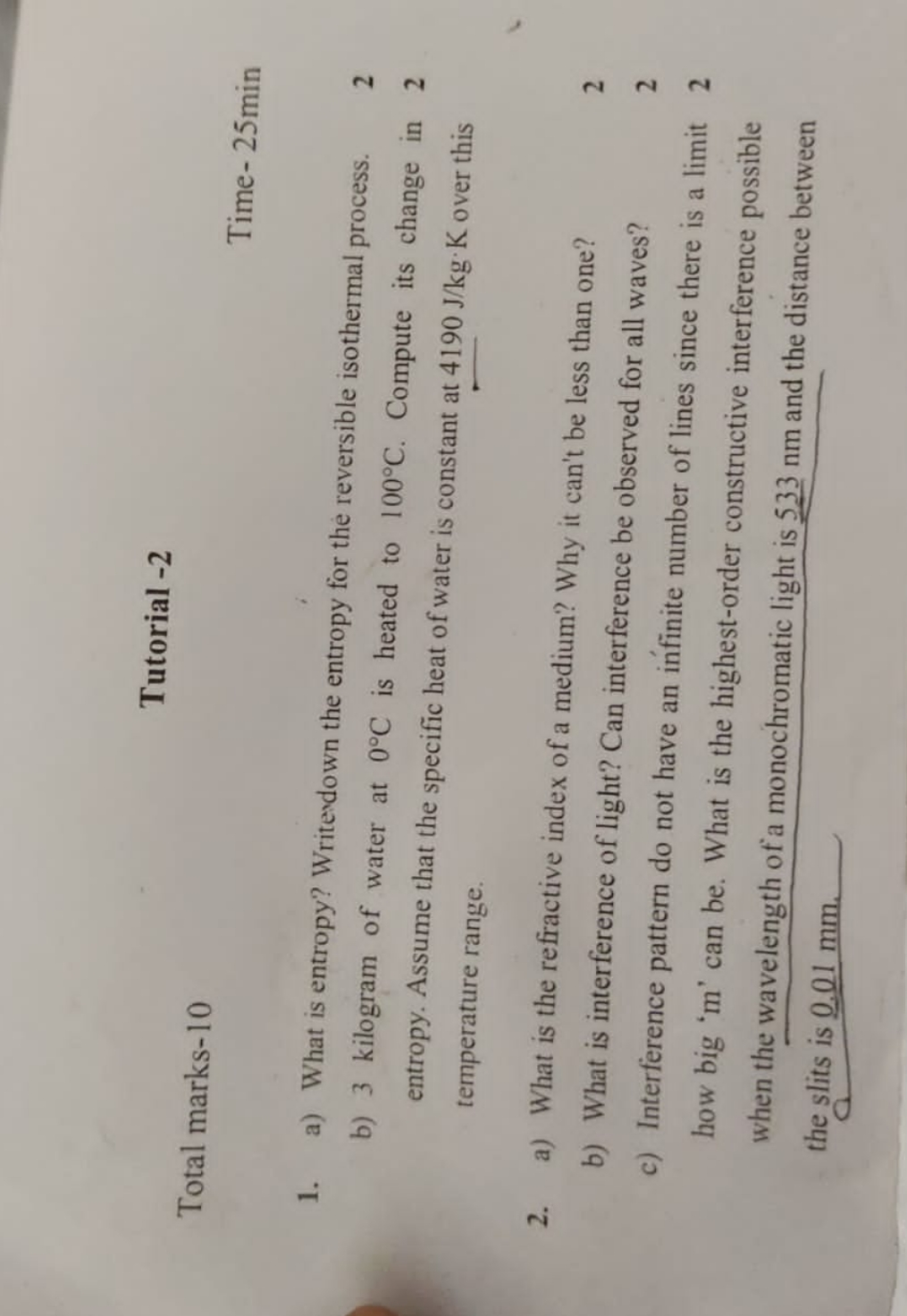 give me fast Tutorial -2 Total marks-10 Time- 25min a) What is