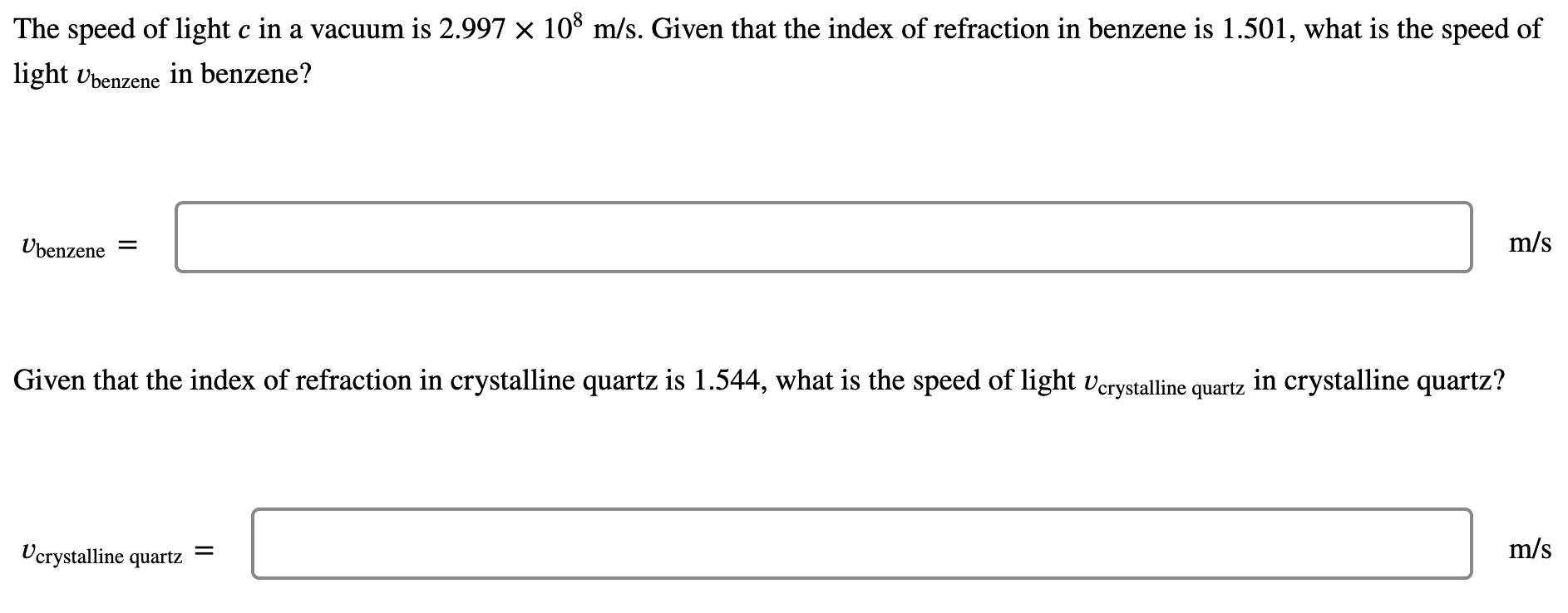 ray propagates in Material 1 with index of refraction I n1 =