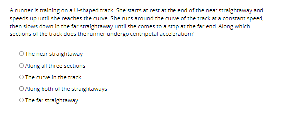 the same mass undergo centripetal motion. Object B travels faster than object