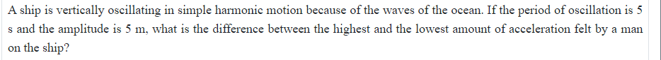 a and the amplitude is 5 In, what is the difference between