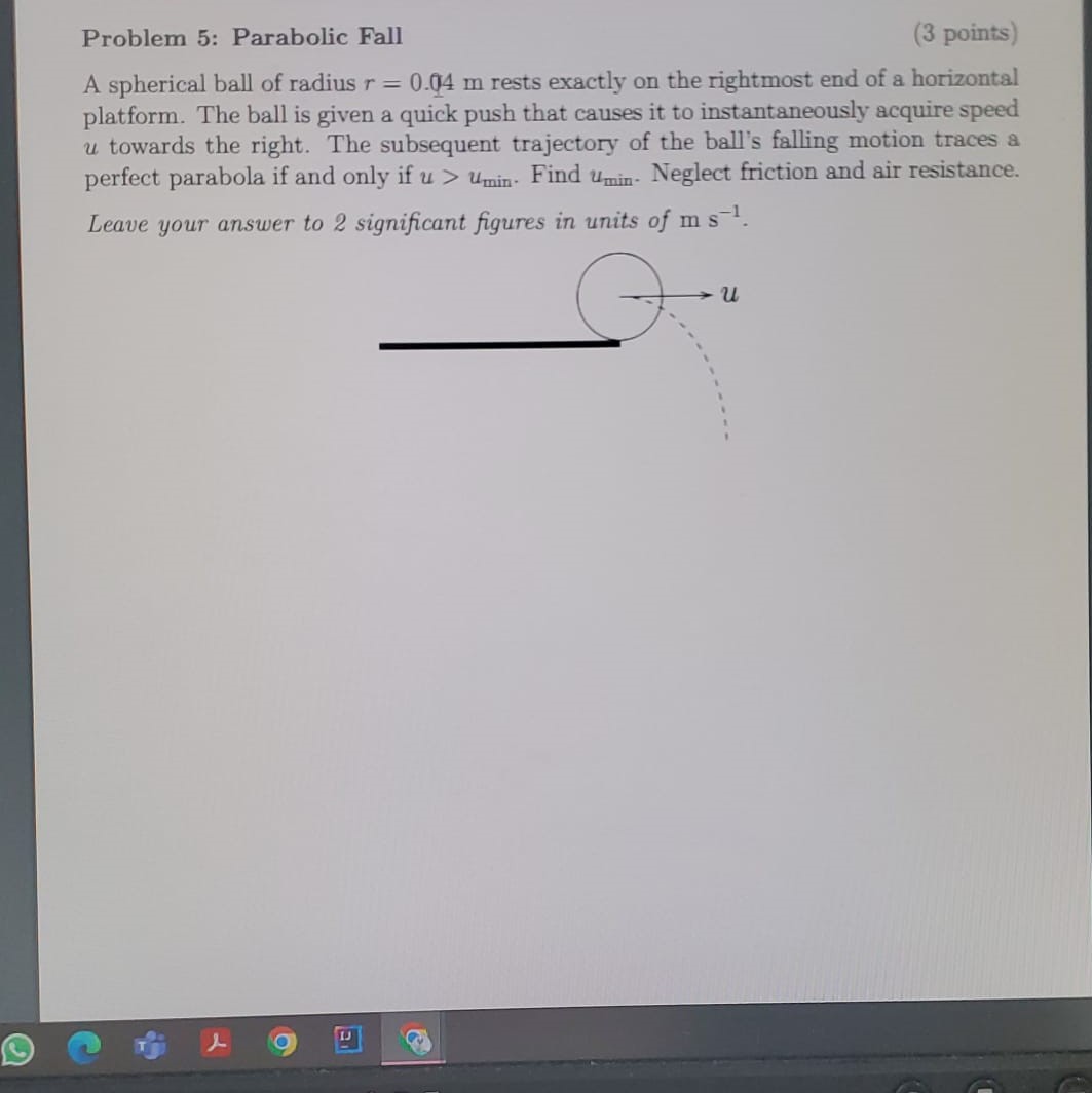 r = 0.04 m rests exactly on the rightmost end of a