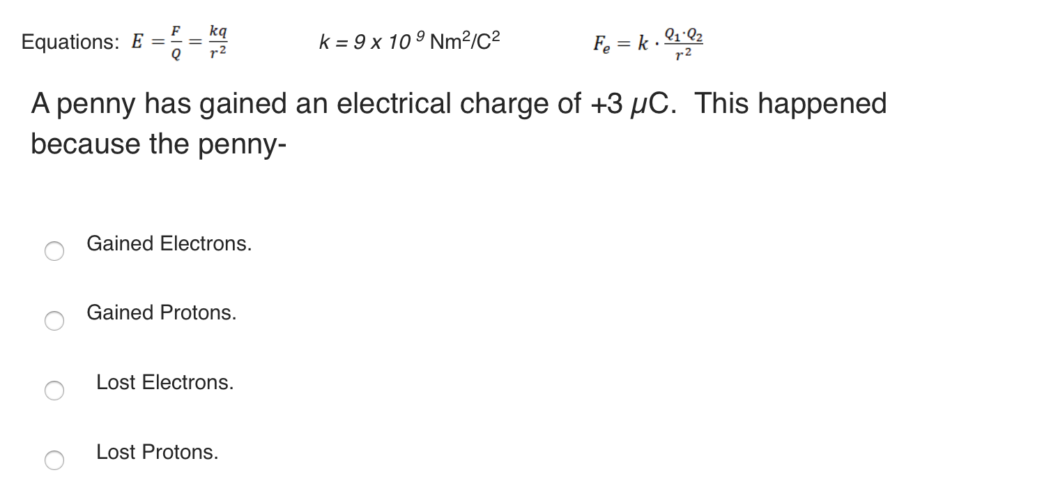 meters apart. If the distance between the charged particles was increased to