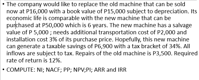 7,000 3 3,000 Compute: NPV; PP; IRR 1. After discovering a new