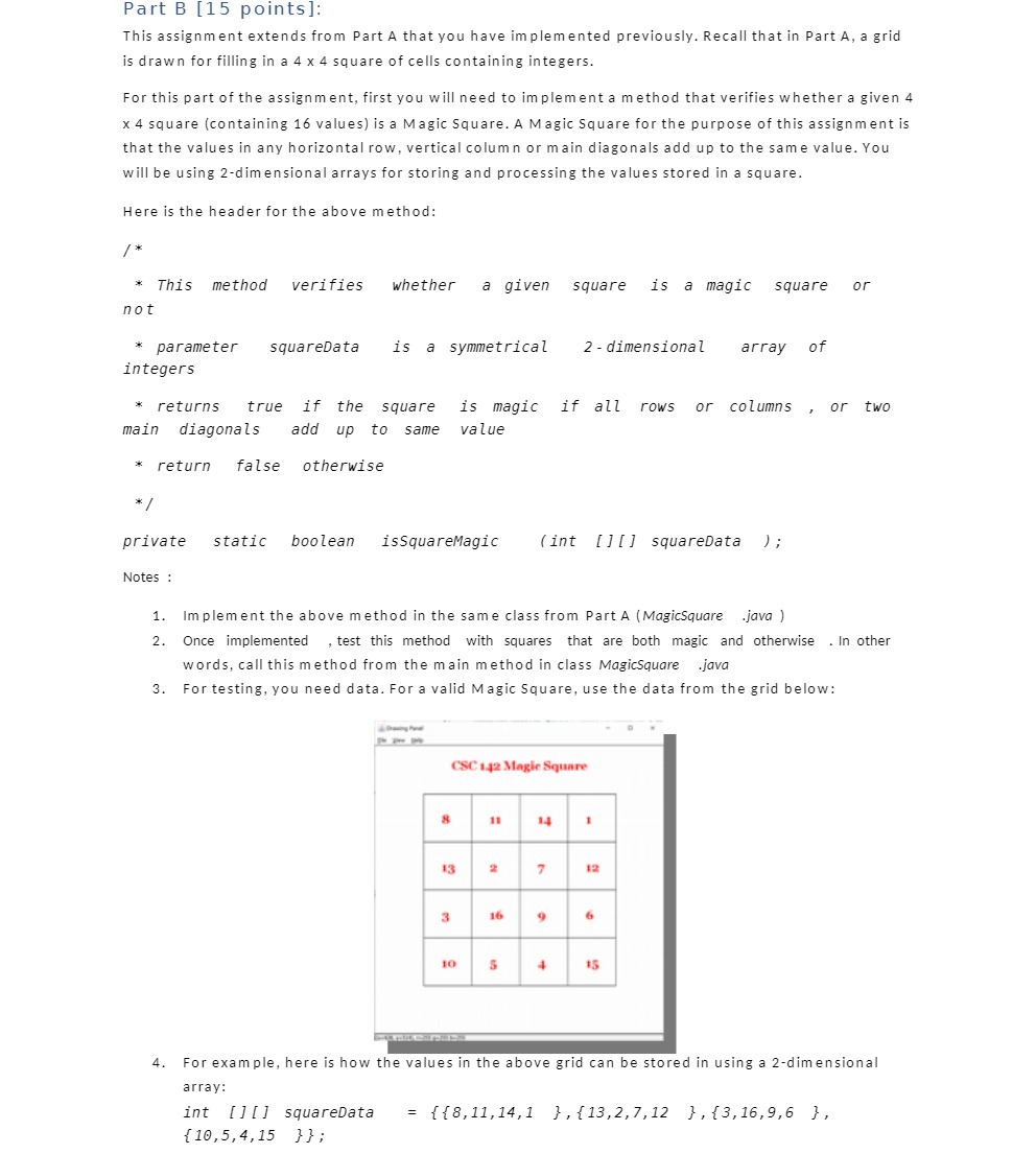  Part B [15 points]: This assignment extends from Part A that