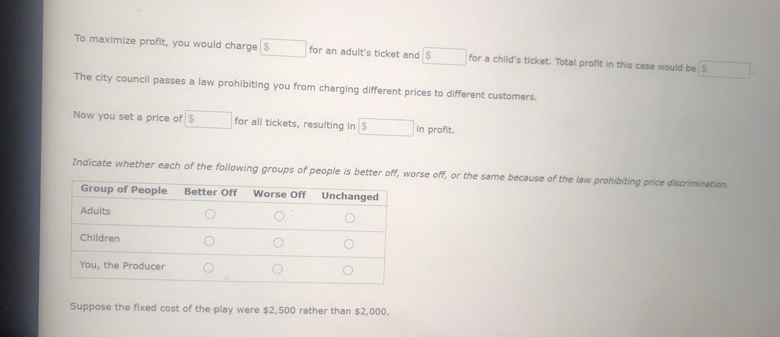 a play to entertain your neighbours and make some money. A play