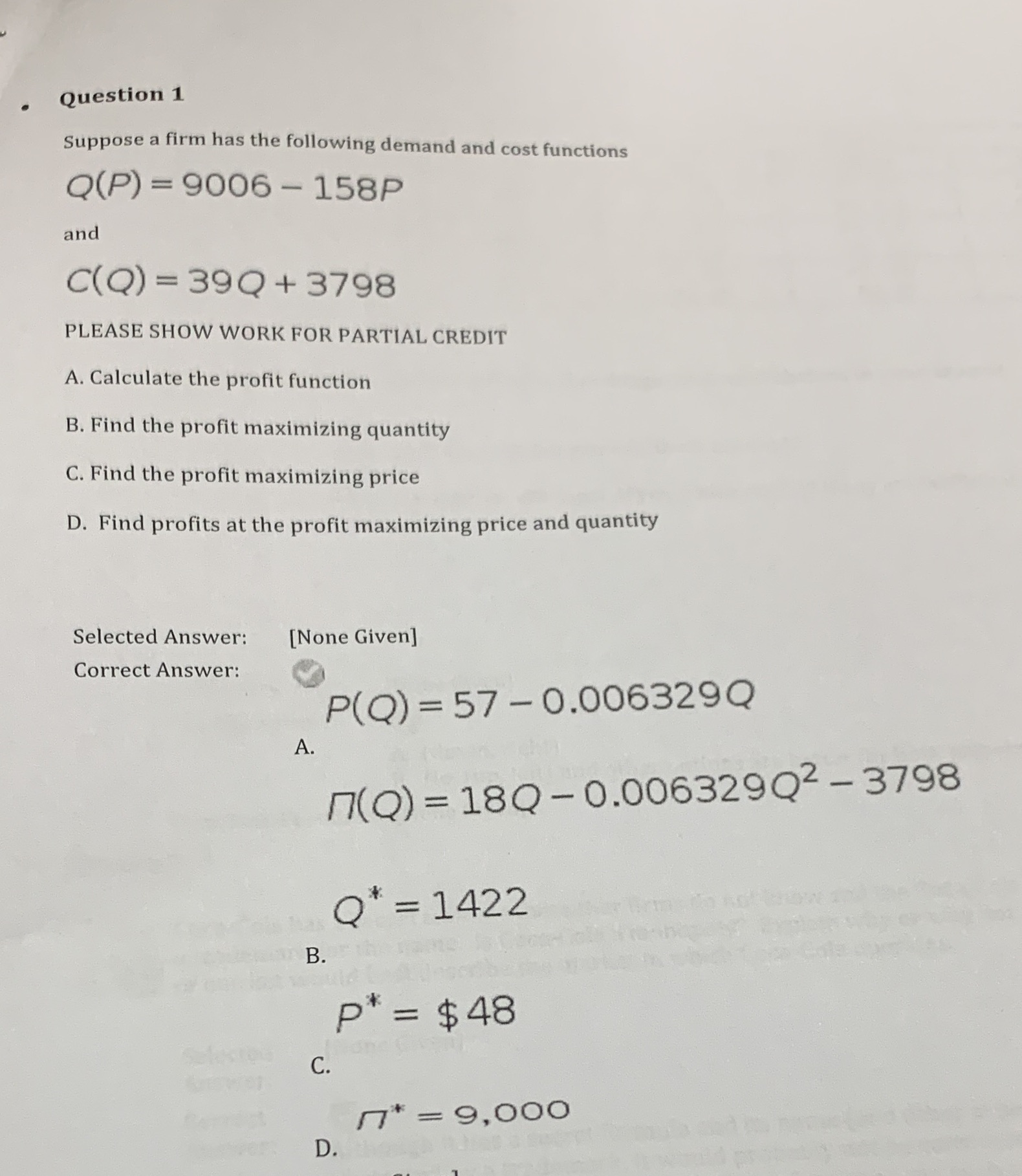 Can you please explain how they got those answers please? Question 1
