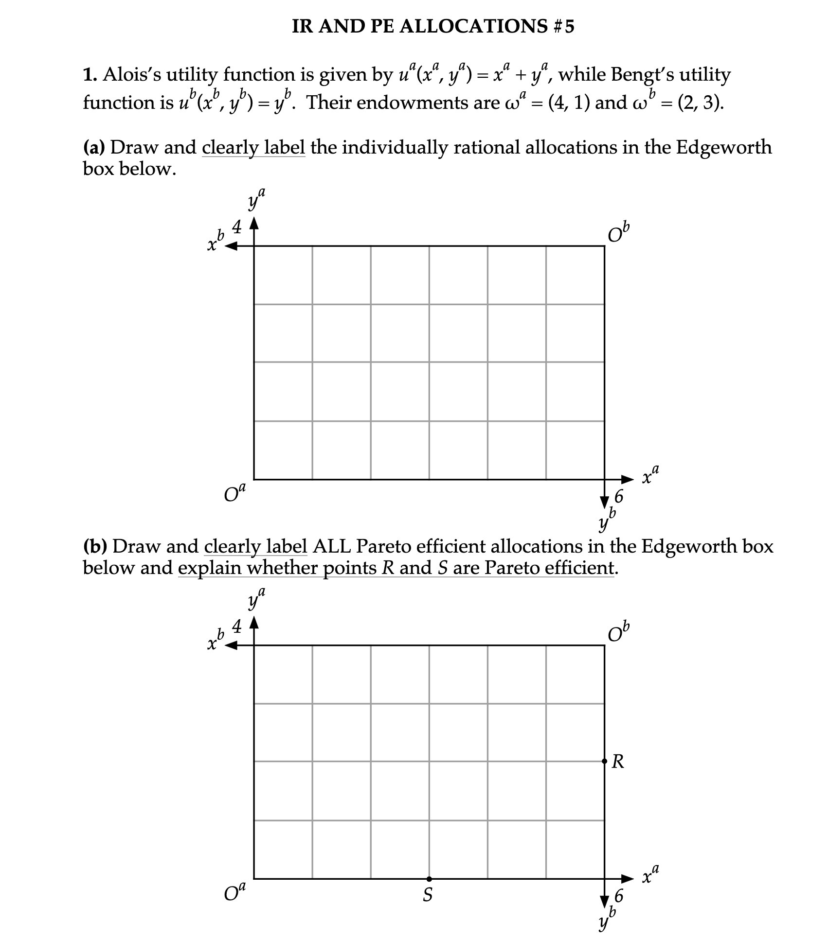 by u"(x", y") = x" + y", while Bengt's utility function is