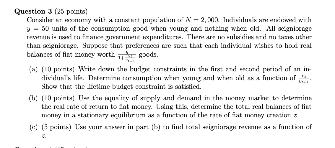 please help me solve this question thanks Question 3 (25 points) Consider