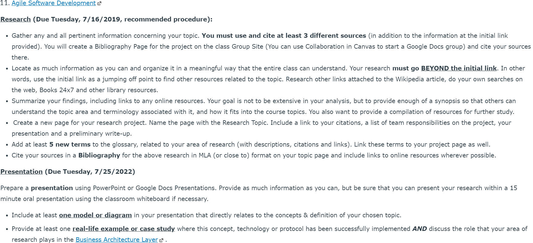Hello ,I need research on this topic Agile software Development please. 11.