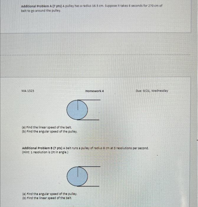 cm. Suppose it takes 6 seconds for 270 cm of belt to