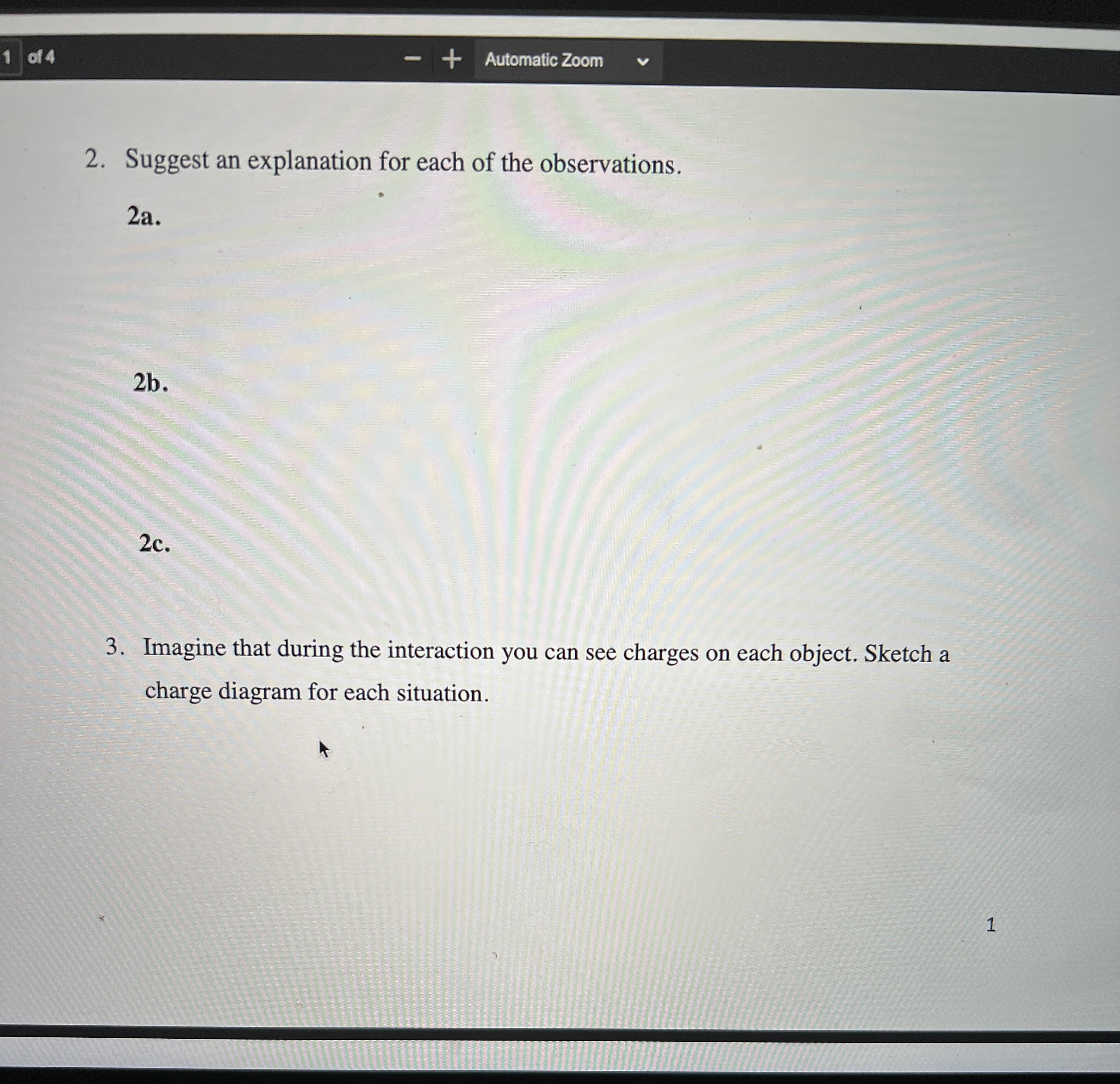 do two objects with like charges interact? What is the evidence from