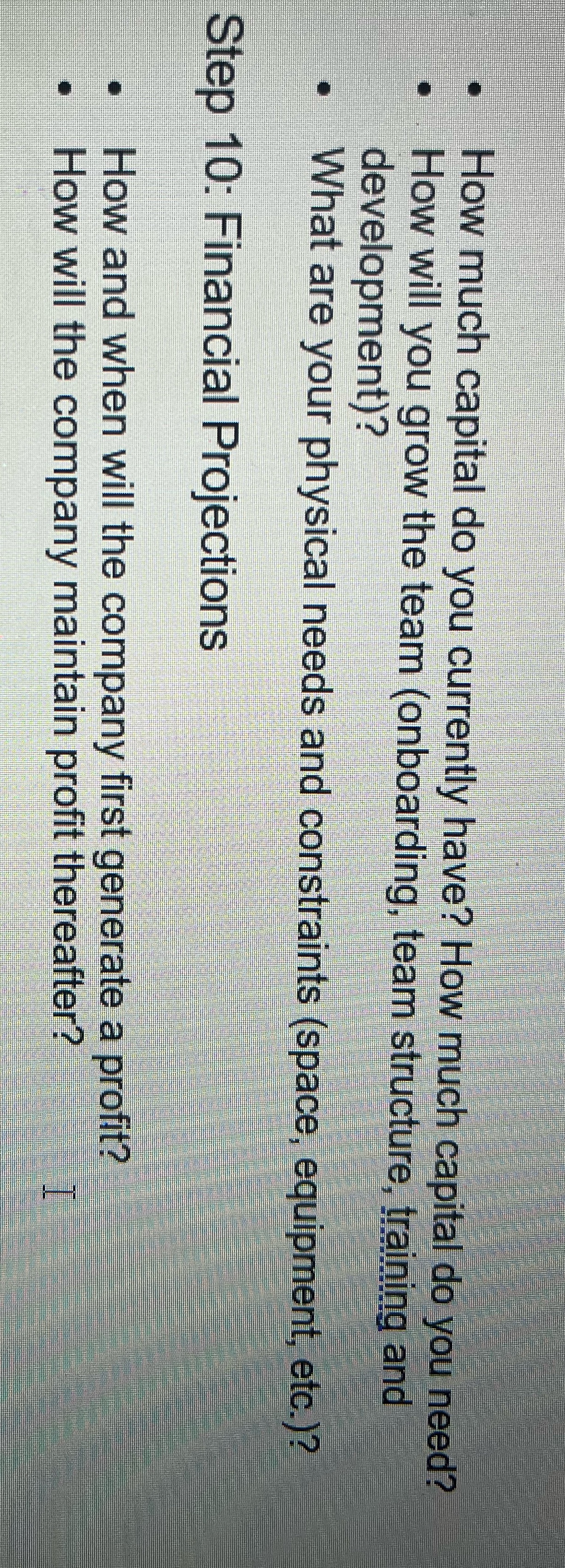 How much capital do you currently have? How much capital do