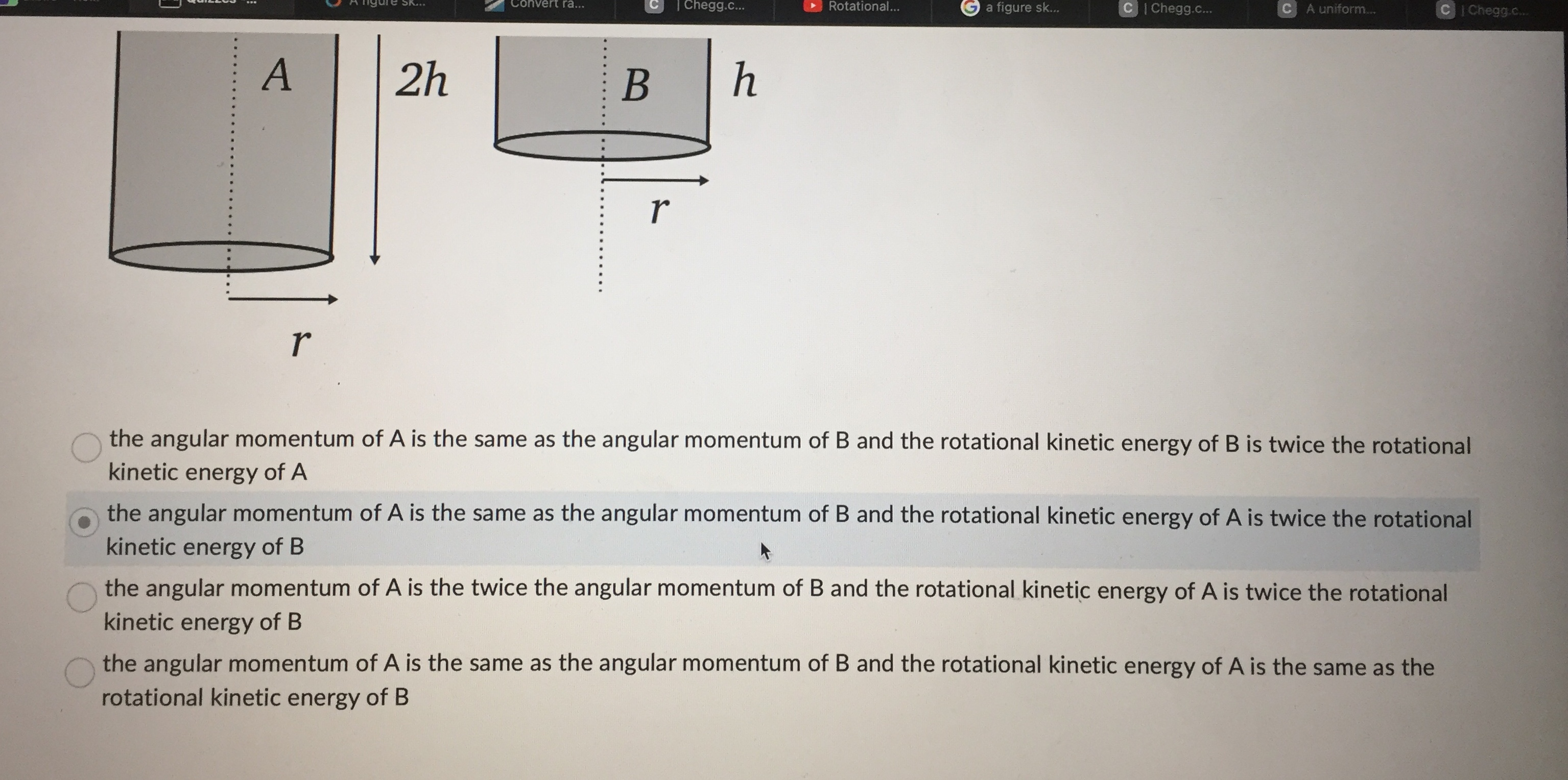 ramp with a height h=45.0 cm. If the disk starts from rest