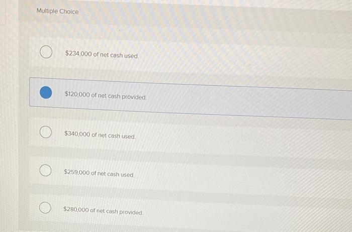 cash used $120 , 000 of net cash provided $340 , 000