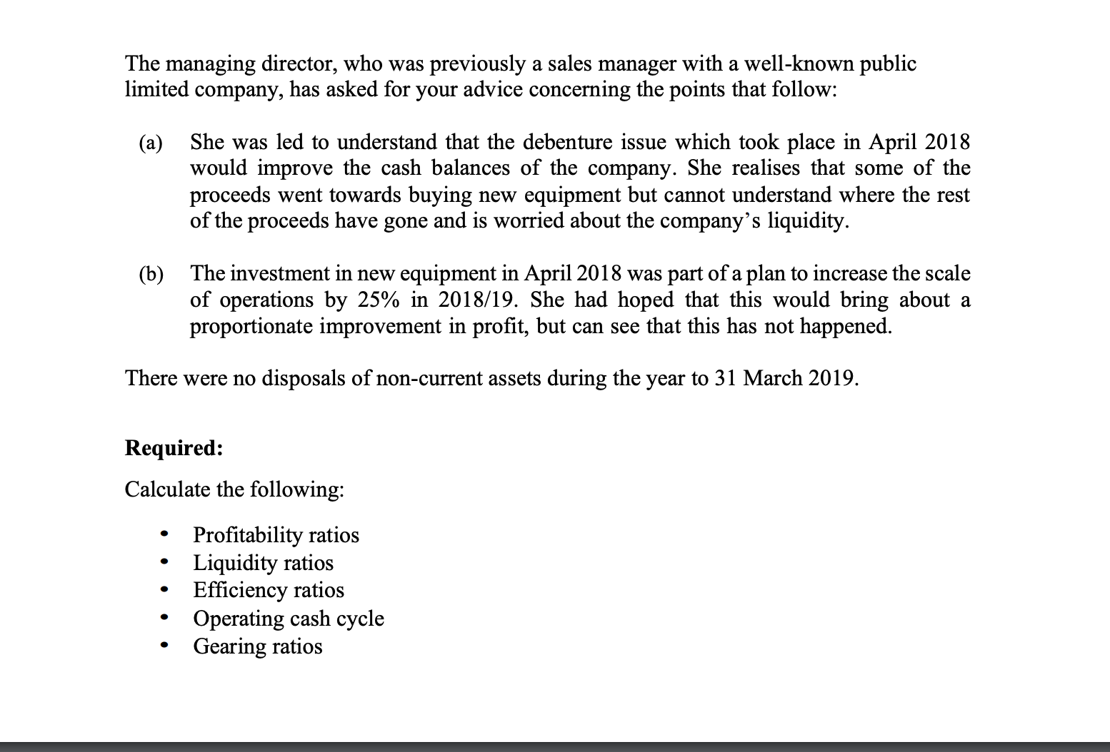 two years, as prepared for internal management, are set out below. Income