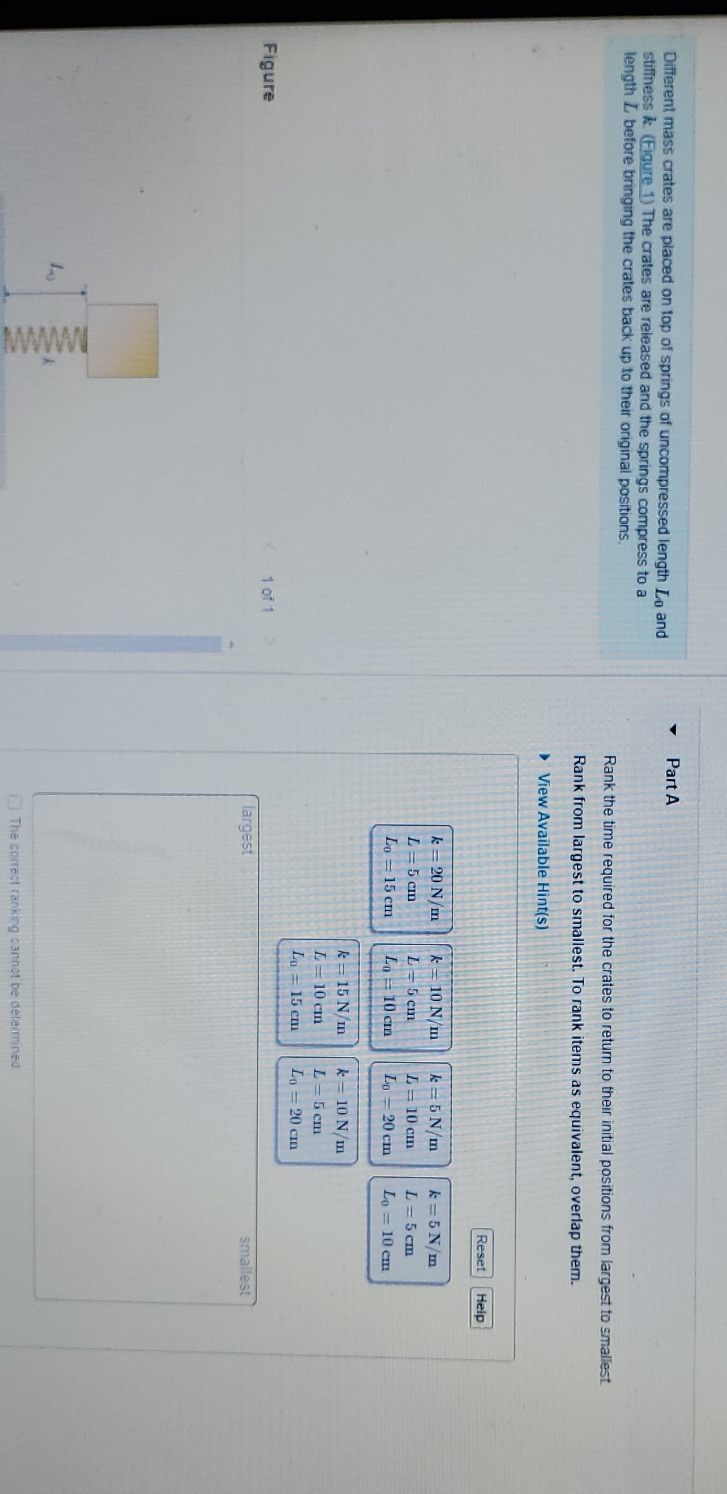need help with the solution Part A Different mass crates are placed