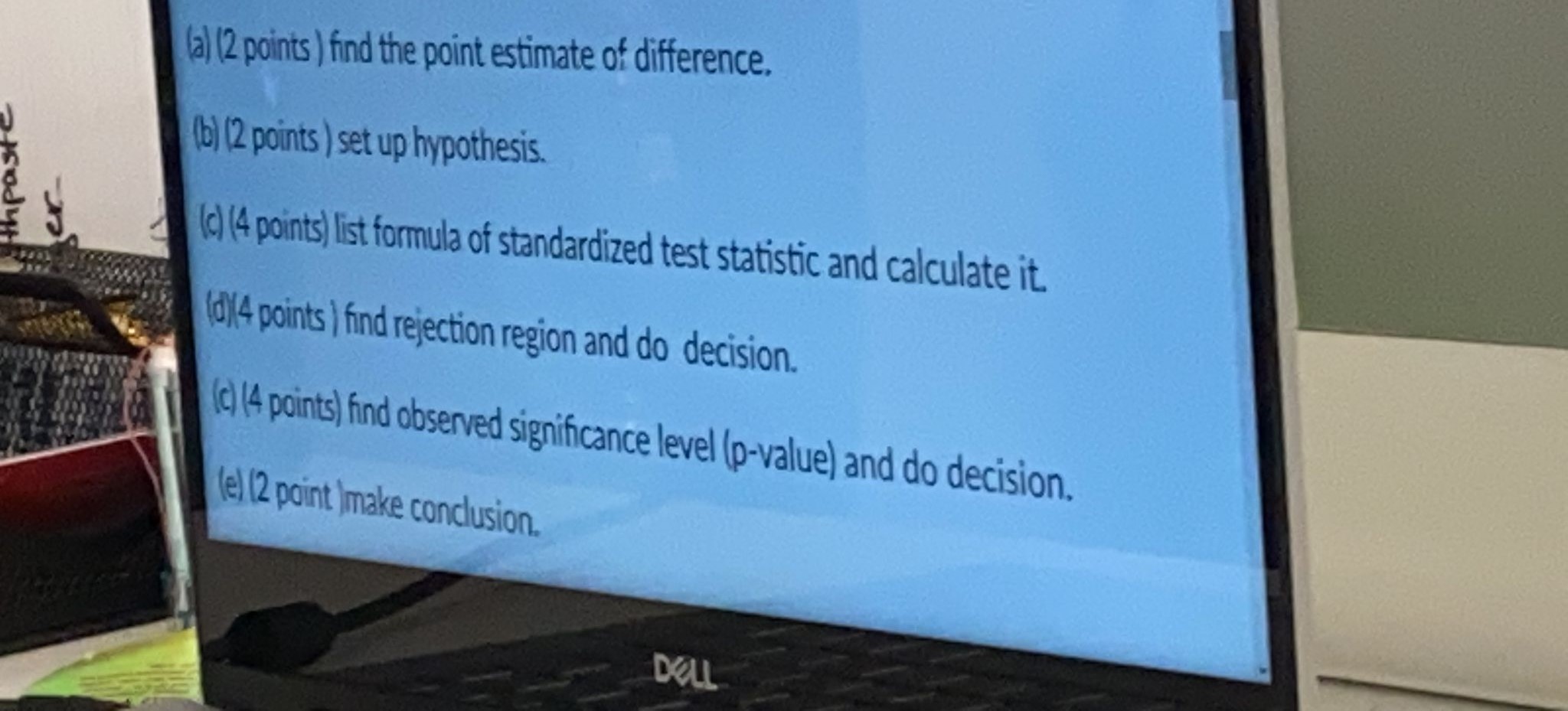 2 3 4 5 16 Test A 121 93 71 119 104