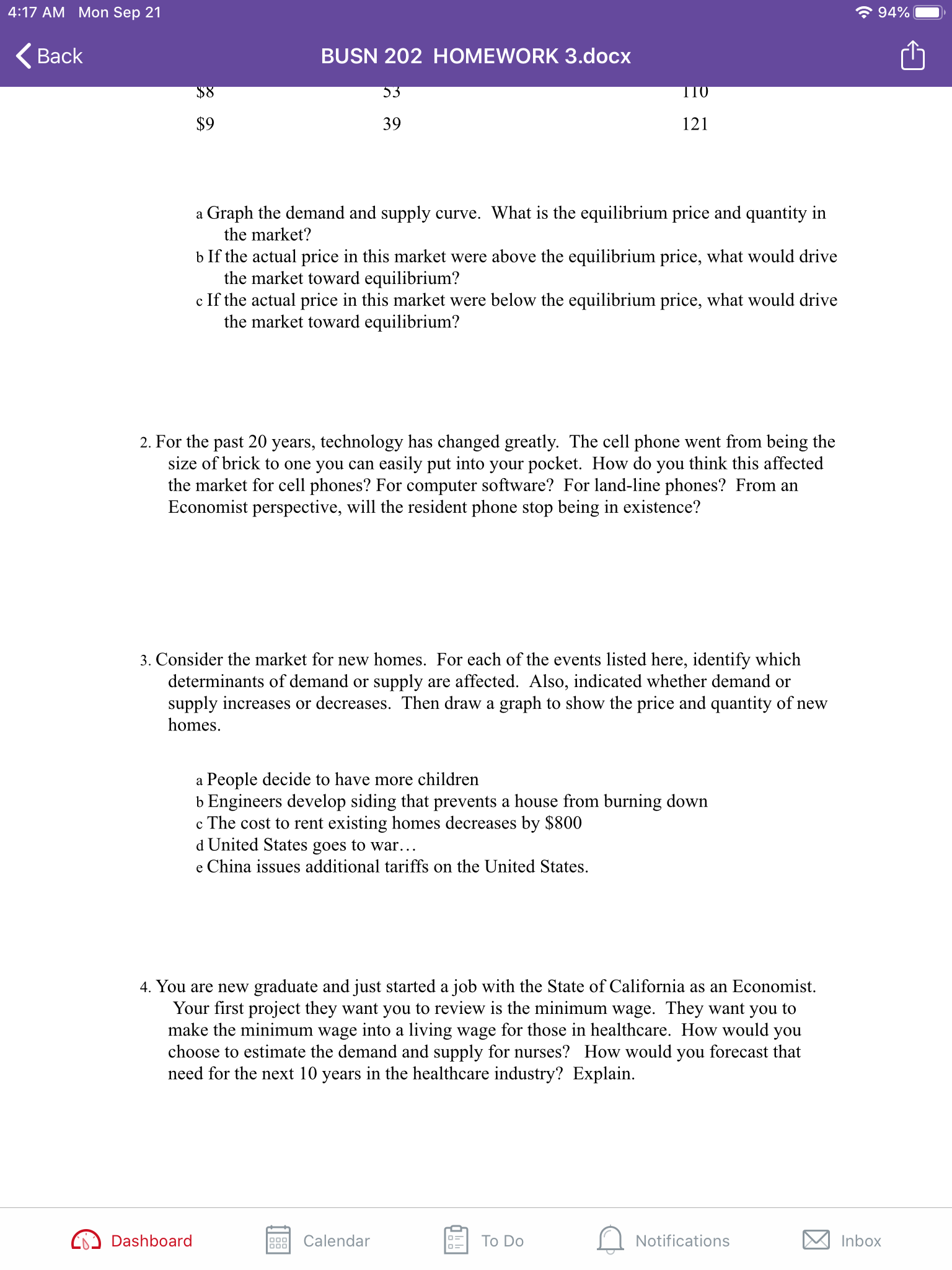 4:17 AM Mon sep 21 < Back $9 BUSN 202 HOMEWORK 3.docx