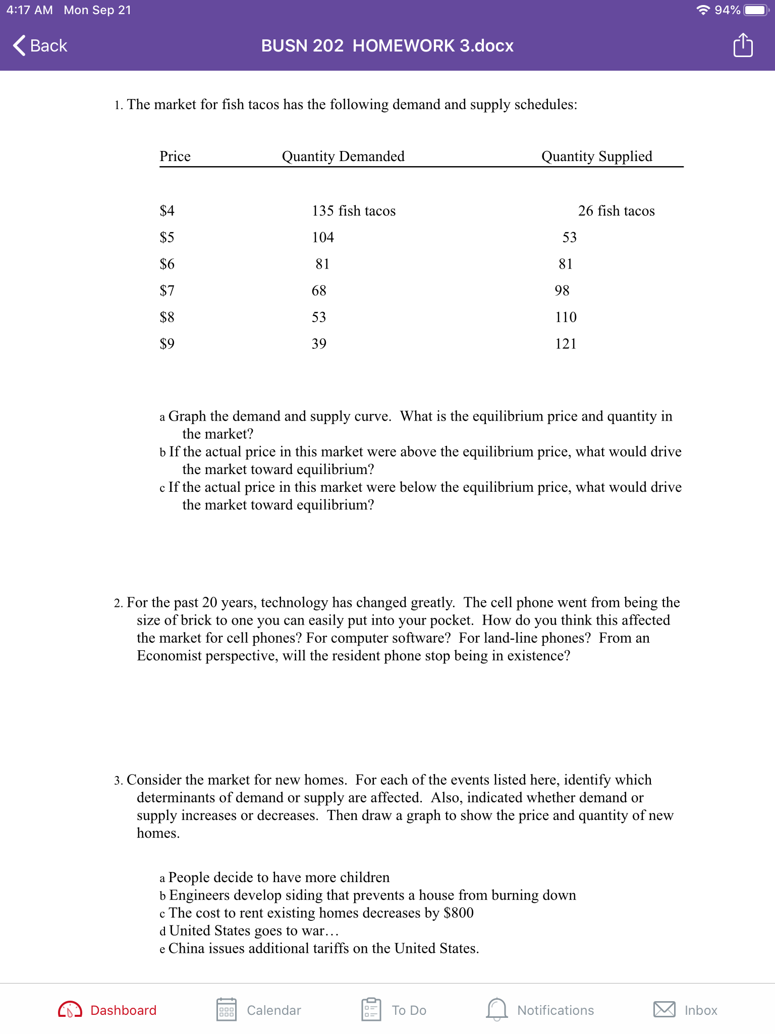 39 121 a Graph the demand and supply curve. What is the