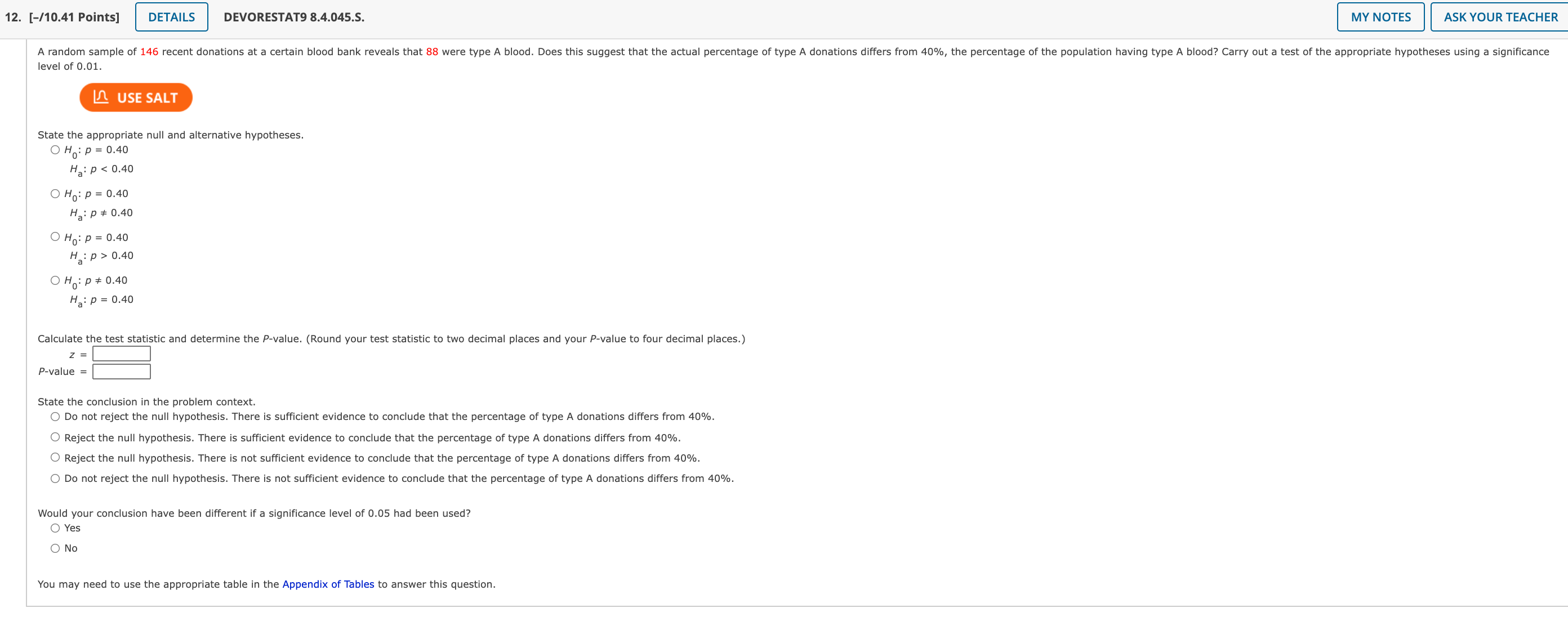  12. [-/10.41 Points] DETAILS DEVORESTAT9 8.4.045.S. MY NOTES ASK YOUR TEACHER