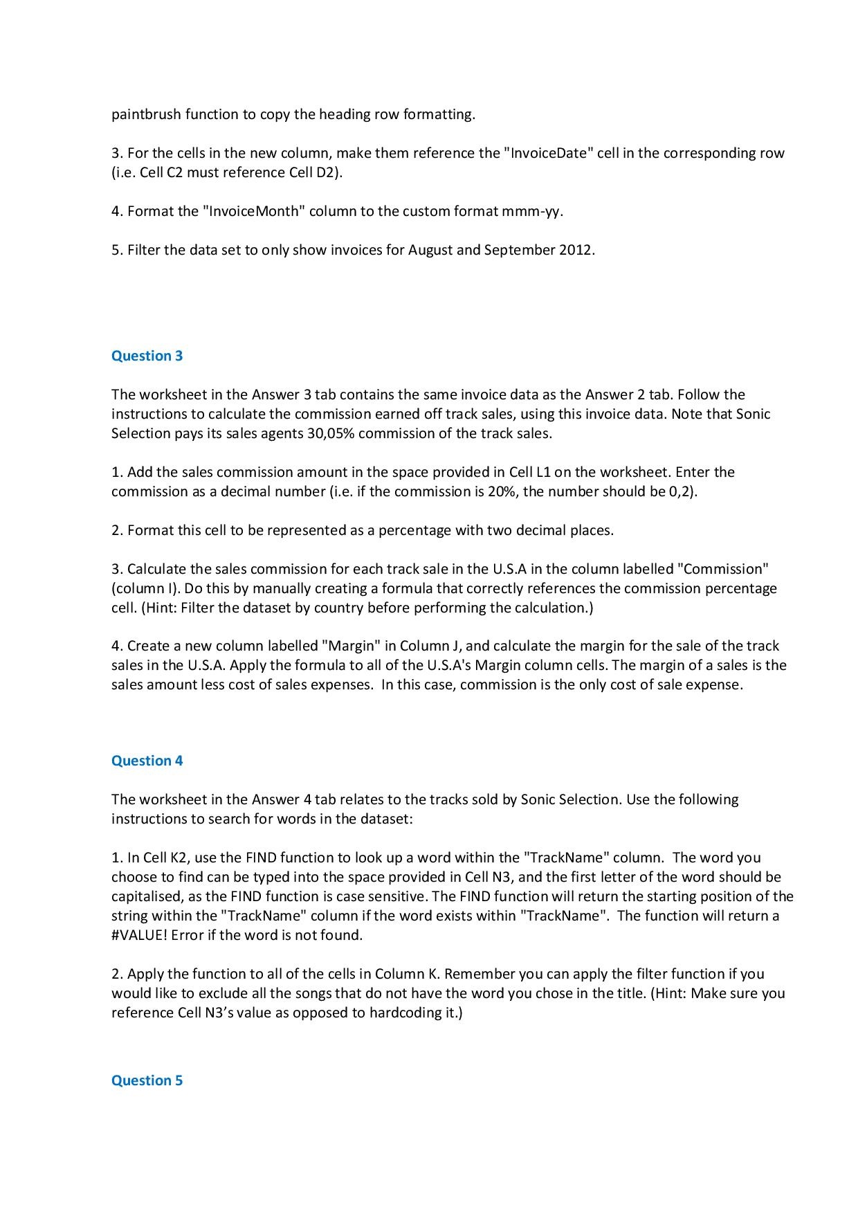 Instructions and guidelines (Read carefully) Instructions 1. Insert your name and surname