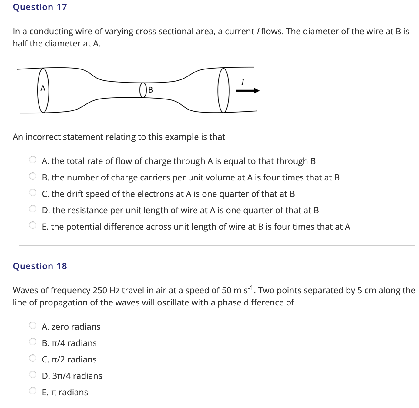 width subtended at your eye? A. 0.010 ' 3.0.050 c.o.2 D.1 E.