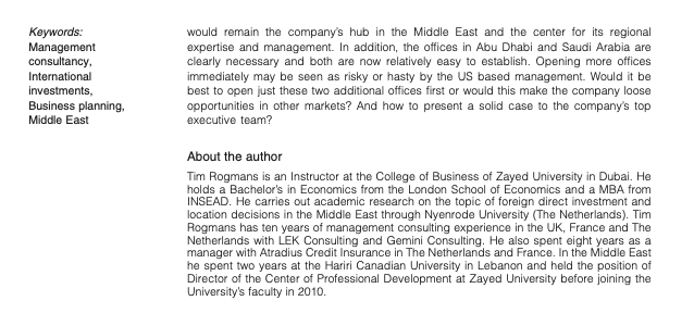 business prior to exploiting international expansion opportunities. Discuss key success factors, each